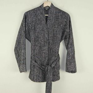 Point Sur J Crew Wrap Donegal Tweed Gray Coat S